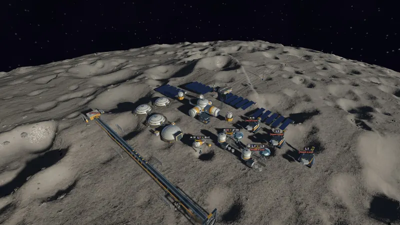 The outpost on the Moon